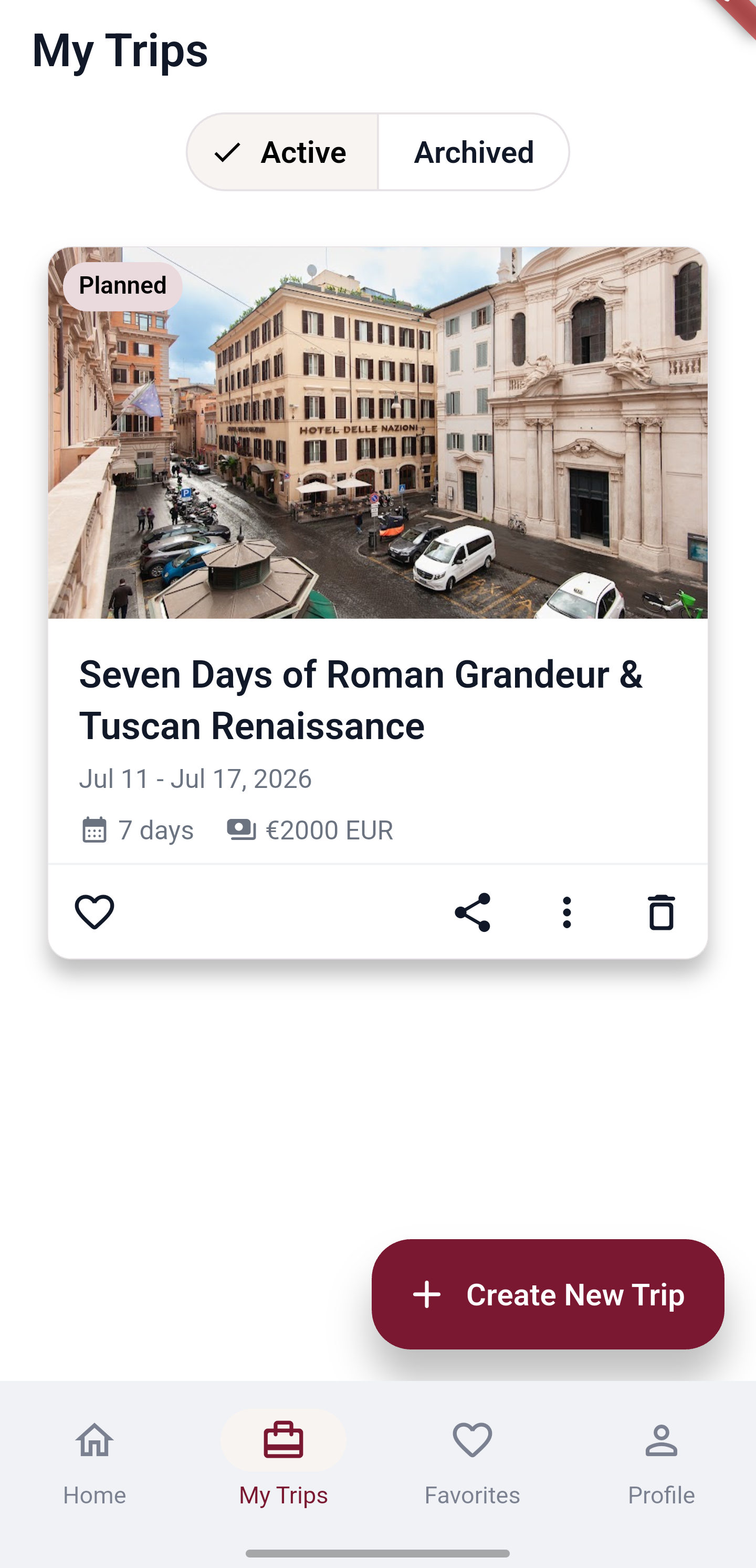 GizeWay My Saved Trips