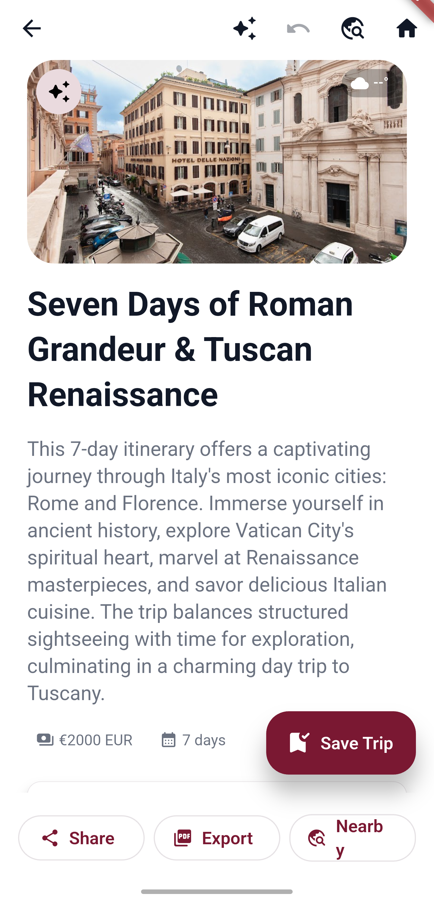 GizeWay Itinerary Overview